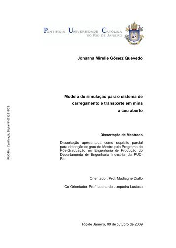 Johanna Mirelle Gómez Quevedo Modelo de simulação ... - PUC Rio