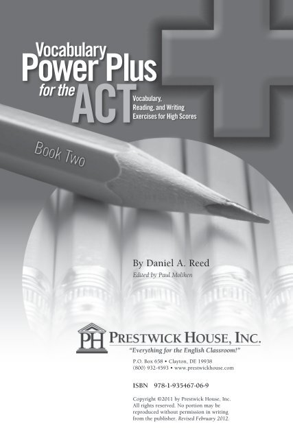 Voary Power Plus For The Act Book Two Prestwick House