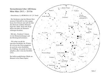 Sternenhimmel über AIDAluna Mitte März 2013; ~ 20 Uhr - renken.de