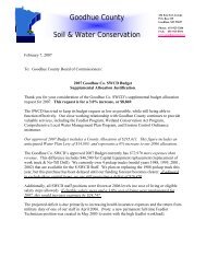 Soil and Water Request - Goodhue County