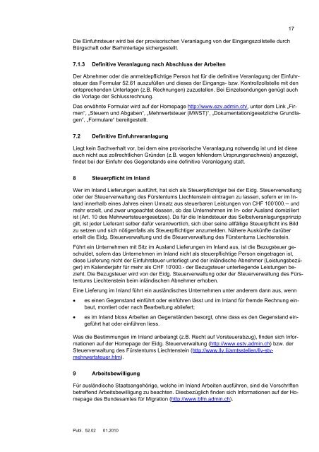 Werkvertragliche Lieferungen und Ablieferung von ... - SwissVAT AG