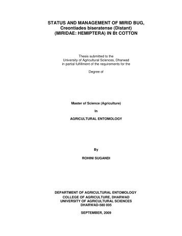 mirid bug - ETD | Electronic Theses and Dissertations of UAS ...