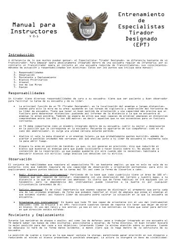 Manual para Instructores - Compania EAGLE .:. Arma 2 / Arma 3