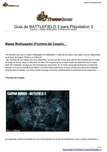 Guia de BATTLEFIELD 3 para Playstation 3 - Trucoteca.com