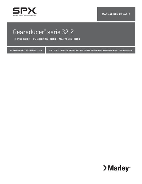 / Marley Geareducer® Serie 32.2 / - SPX Cooling Technologies