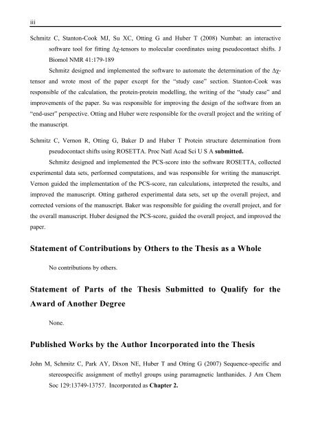 Thesis Title: Subtitle - NMR Spectroscopy Research Group