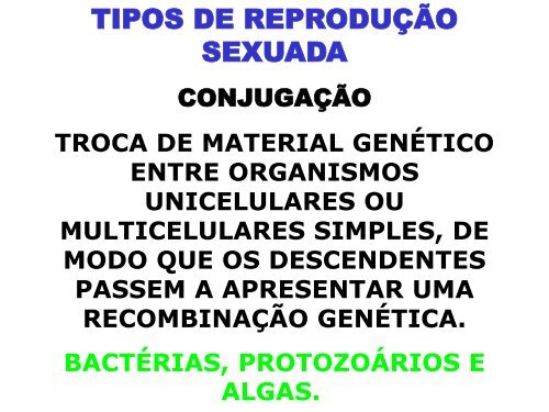 tipos de reprodução - Fabiano Biologia