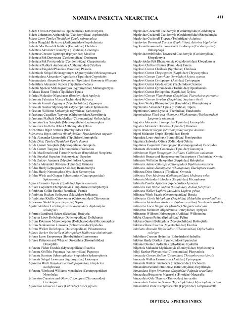 NOMINA INSECTA NEARCTICA a SPECIES INDEX