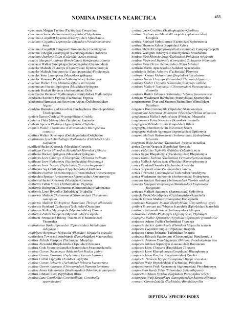 NOMINA INSECTA NEARCTICA a SPECIES INDEX