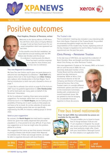 Positive outcomes - Xerox Pension Schemes