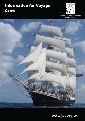 crew information booket - Jubilee Sailing Trust
