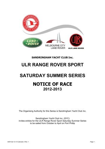 ULR Range Rover Sport Saturday - Sandringham Yacht Club