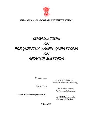 compilation on frequently asked questions on service matters