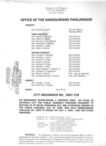 o2007_278 ordinance no. 2007-278. - Antipolo City