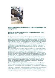 Applying HACCP-based quality risk management on dairy farms