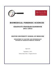 BIOMEDICAL FORENSIC SCIENCES - Boston University School of ...