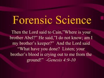 Forensic Science History