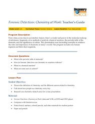 Forensic Detectives: Chemistry At Work - Discovery Education