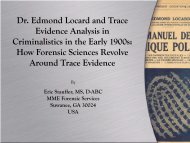 Dr. Edmond Locard and Trace Evidence Analysis in Criminalistics in ...