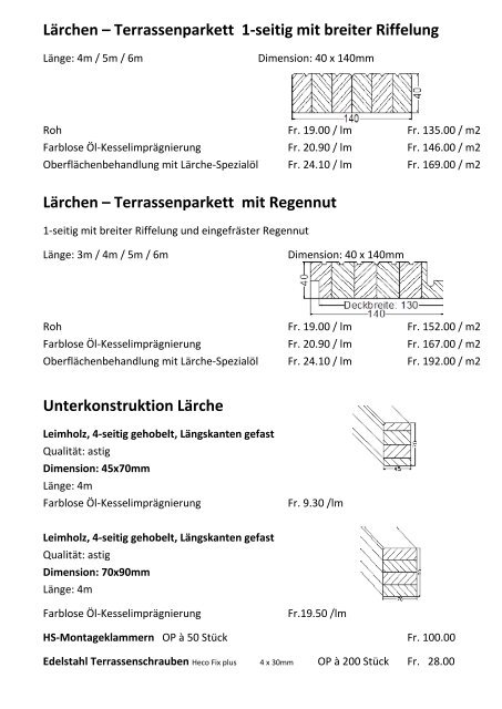 Lärchen - Rüegger Holz