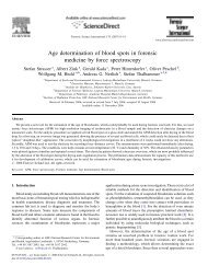 Age determination of blood spots in forensic medicine by force ...