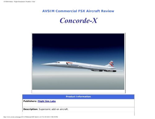 Concorde-X - Avsim