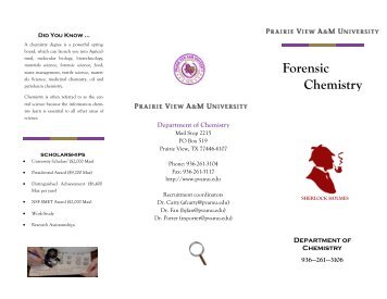 Forensic Chemistry - Prairie View A&M University