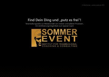 sommer-event.com - Veranstaltungsreihe: Find Dein Ding und putz es frei