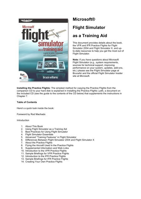 Microsoft® Flight Simulator as a Training Aid - SimKits