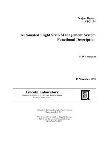 Automated Flight Strip Management System Functional Description