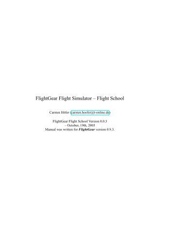 FlightGear Flight Simulator – Flight School