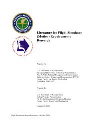 Literature for Flight Simulator (Motion) Requirements - National ...