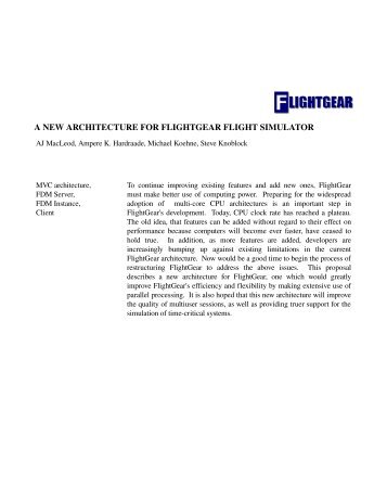 a new architecture for flightgear flight simulator - FlightGear wiki ...