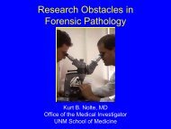 Research Issues in Forensic Pathology - National Center for ...