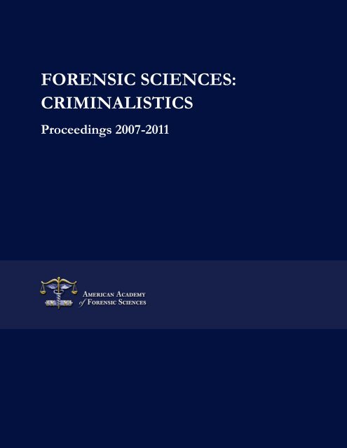 FORENSIC SCIENCES: CRIMINALISTICS - Bio Medical Forensics
