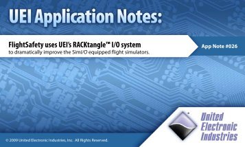 FlightSafety uses UEI's RACKtangle™ I/O system - United Electronic ...