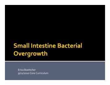Bacterial Overgrowth PPT