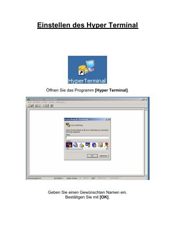 Einstellen des Hyper Terminal - Rufcom GmbH