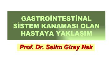 Gastrointestinal Sistem Kanaması