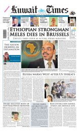 ETHIOPIAN STRONGMAN MELES dIES IN ... - Kuwait Times