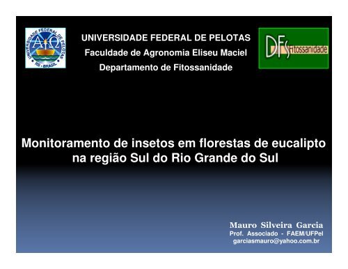 Monitoramento de insetos em florestas de eucalipto na região ... - Ipef