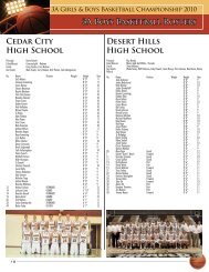 3A Boys Basketball Rosters 3A Boy Cedar City High School Desert ...