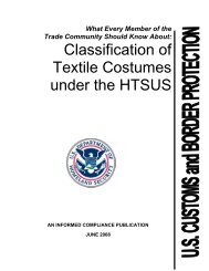 Classification of Textile Costumes Under the HTSUS - CBP.gov