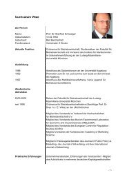 Curriculum Vitae - Institut für Marktorientierte Unternehmensführung ...