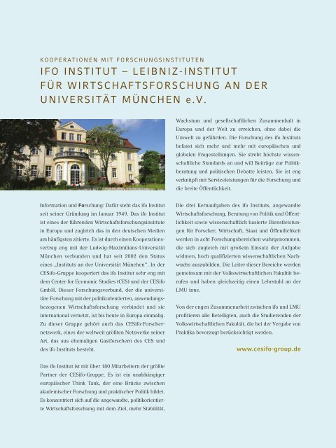 aktuelle Fakultätsbroschüre - Volkswirtschaftliche Fakultät - LMU