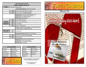 2010-02-07 Bulletin.pub - Faith Church, Lancaster PA