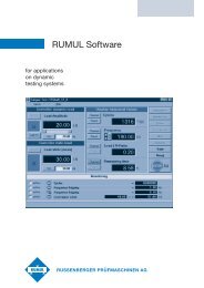 RUMUL Software - Russenberger Prüfmaschinen AG