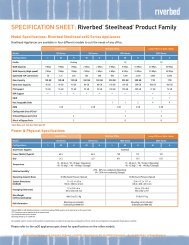 SPECIFICATION SHEET: Riverbed® Steelhead® Product Family