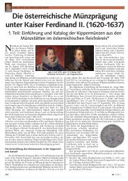 Die österreichische Münzprägung unter Kaiser Ferdinand II. (1620 ...