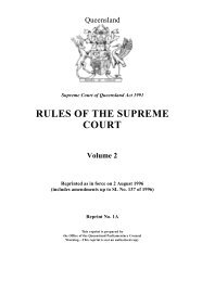RULES OF THE SUPREME COURT Volume 2 - Queensland ...